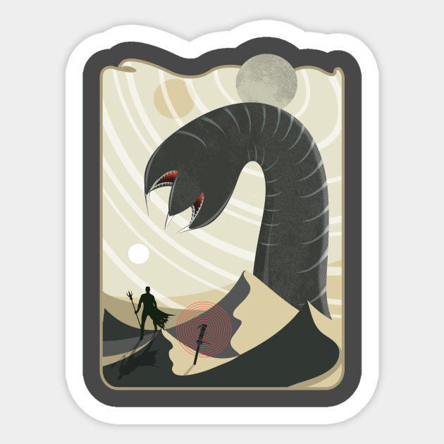 Summoning Shai Hulud Dune Sandworm Atreides Sticker Teepublic 